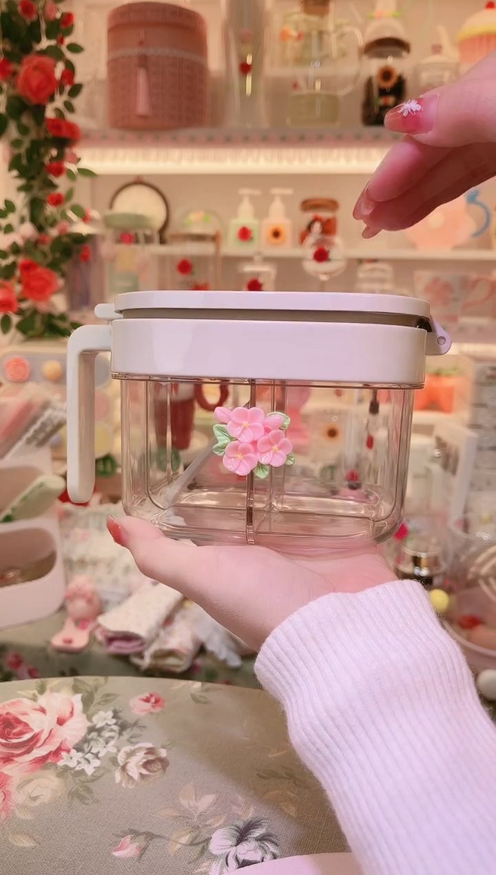 组合调料罐米色——手工制作品质好！