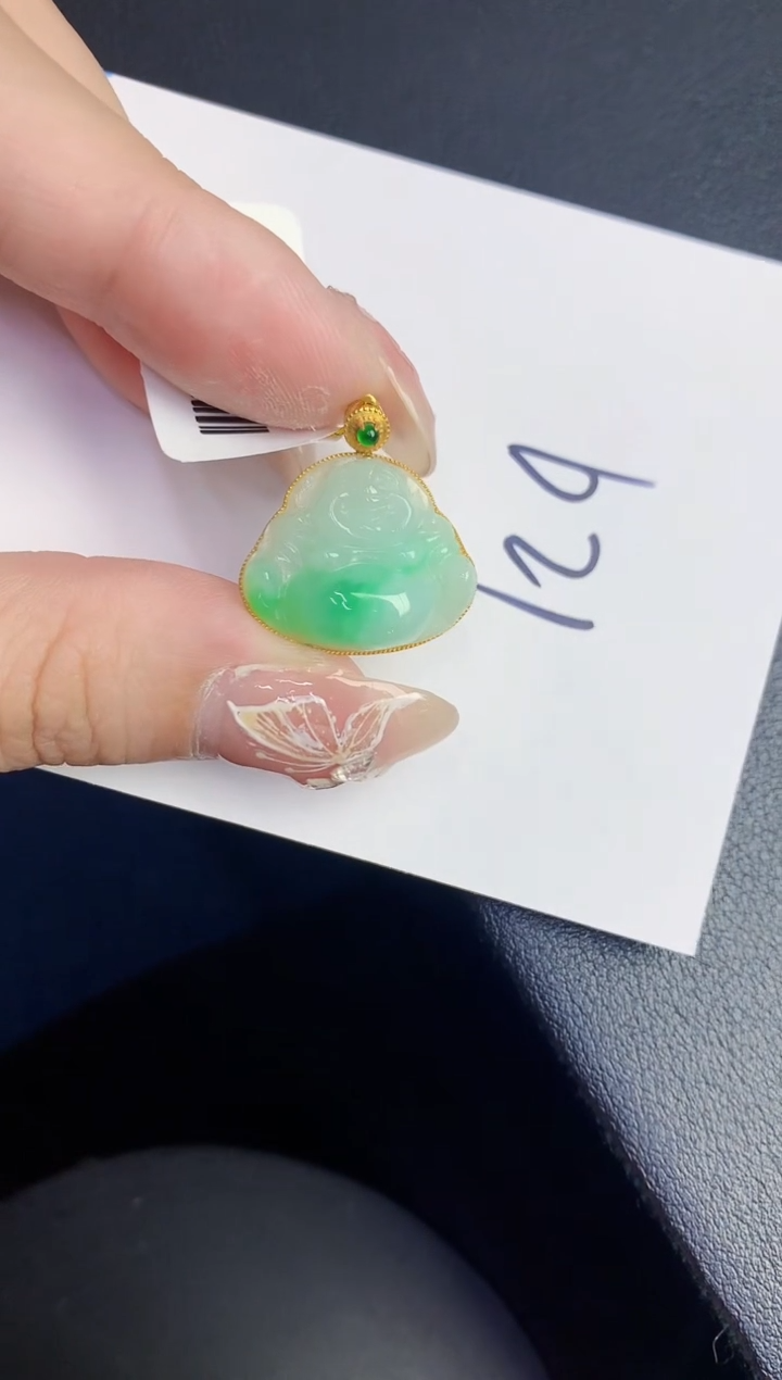 【闪购商品】翡翠颈饰18K金镶嵌00000000000