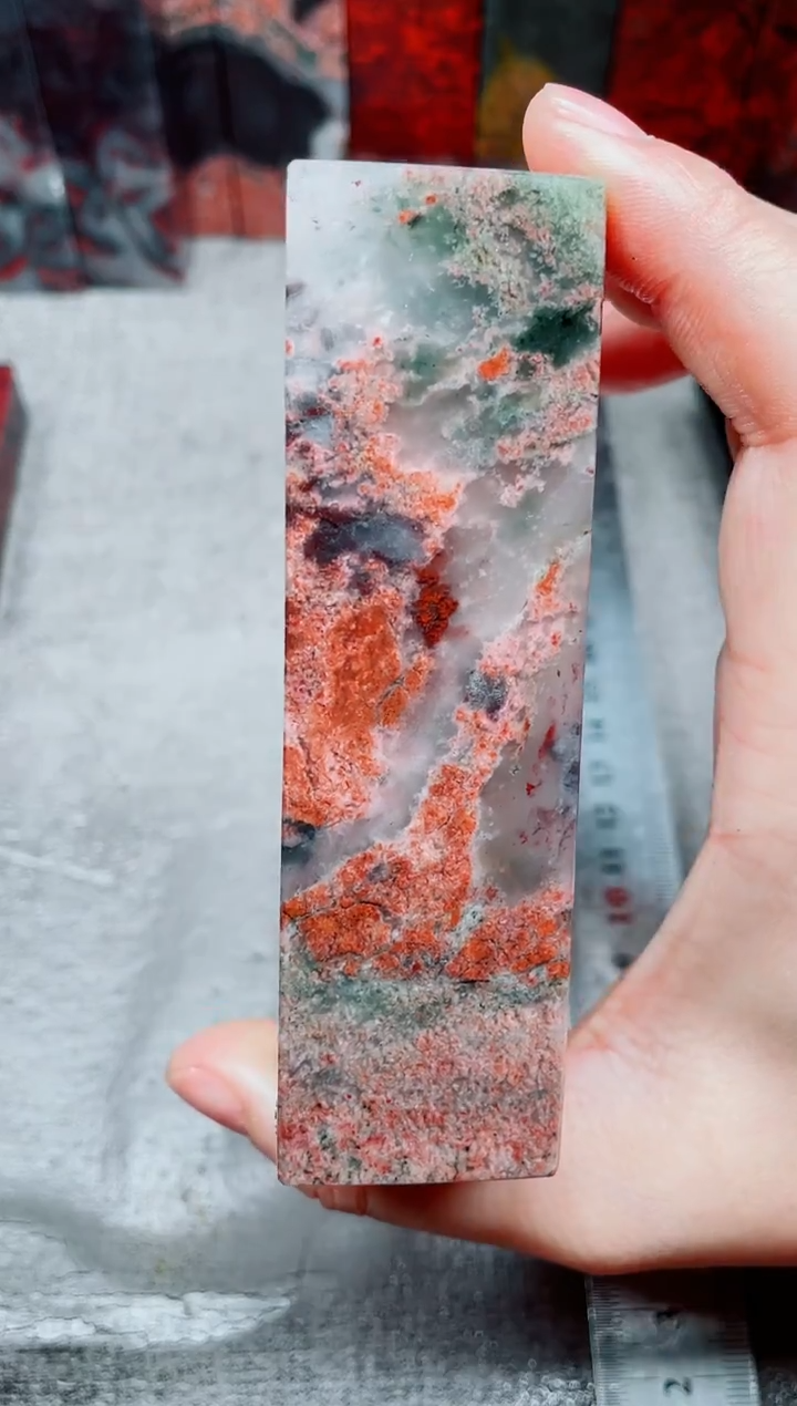 桂林鸡血玉素章3.0左右21