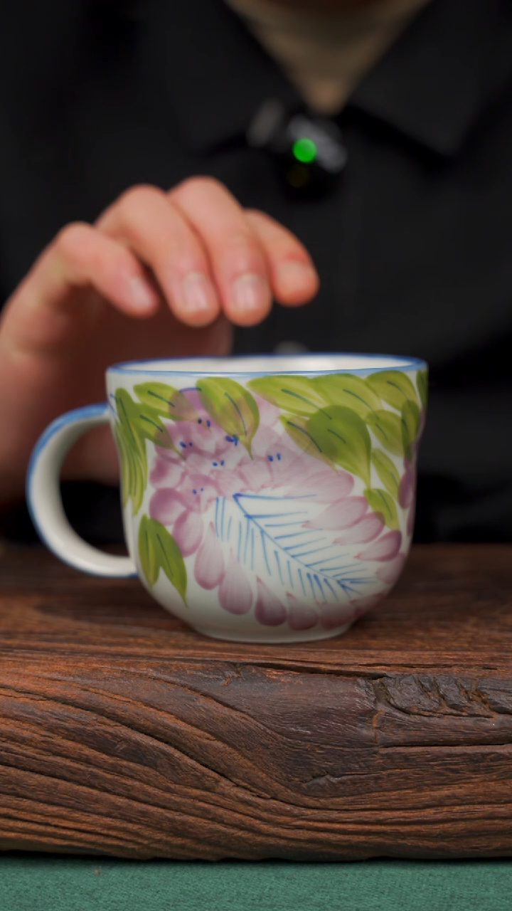 【闪购商品】瓷片71寻一缕瓷香杯釉下手工手绘瓷器