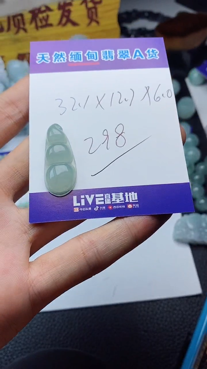 【闪购商品】翡翠颈饰未镶嵌福豆
