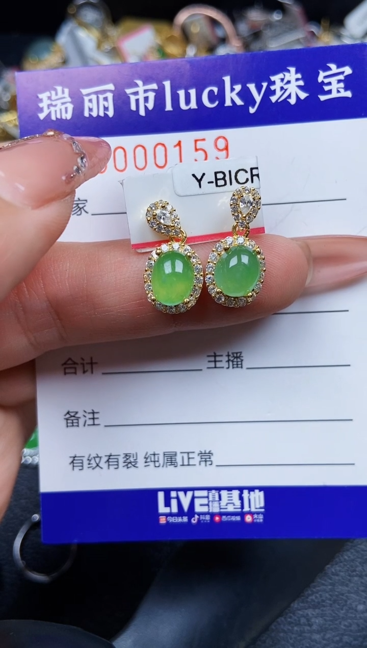 翡翠银S925镶嵌颈饰0159