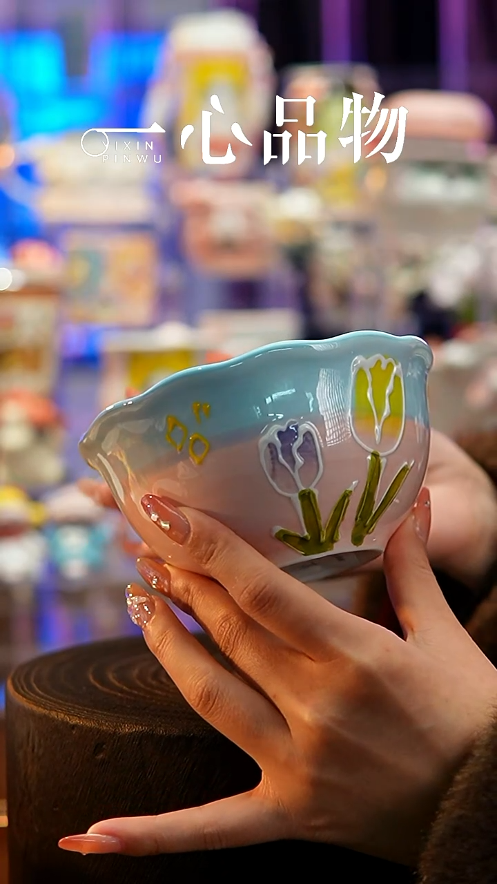 杯子瓷A177景德镇手工手绘杯子摆件