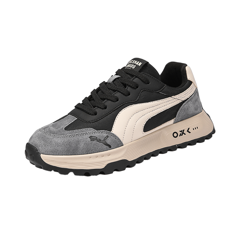 2025【爆款推举】四季皮面透气保暖运动休闲鞋厚底百搭跑步休闲复古