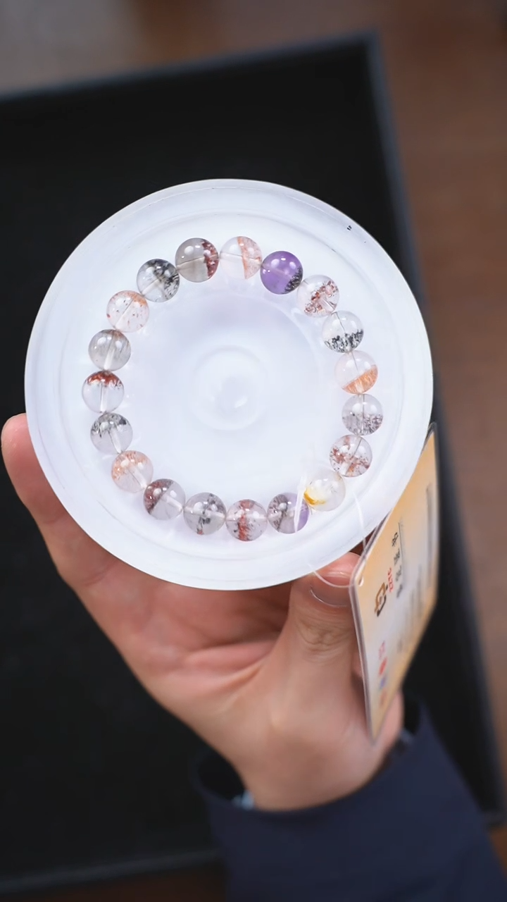 【闪购商品】水晶手链未镶嵌q128 超七手链10mm+