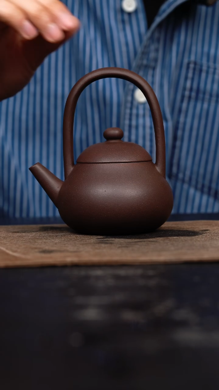 【闪购商品】紫砂茶壶老紫泥手工提梁壶