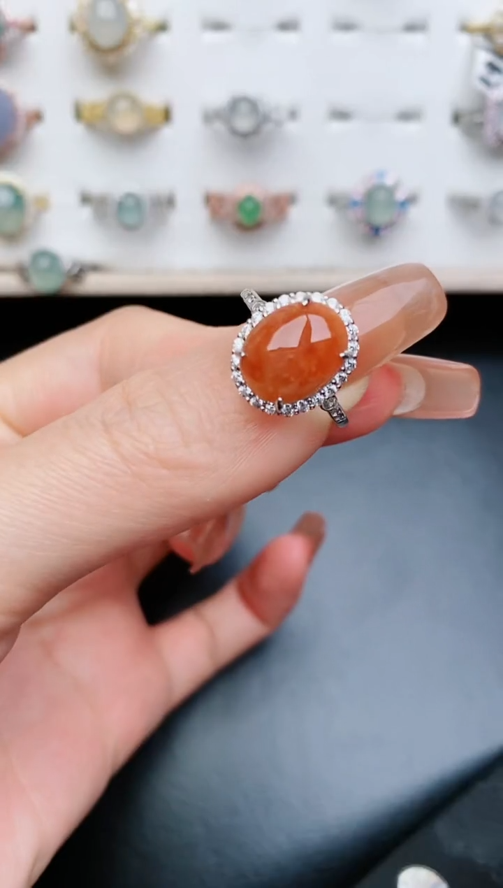 翡翠戒指银S925镶嵌....