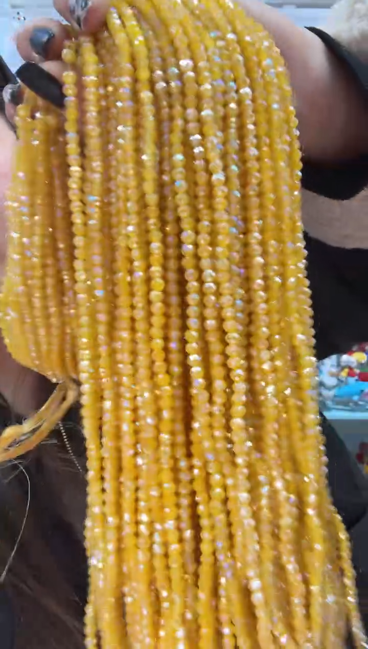 玻璃26115 卡4蜜蜡黄玉水晶10条