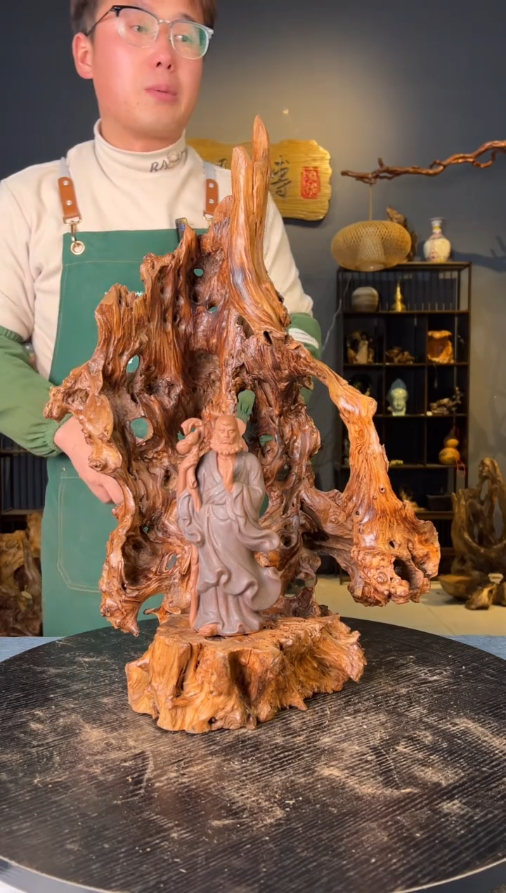 【闪购商品】木卢师傅根艺作品(不包含人物摆件）