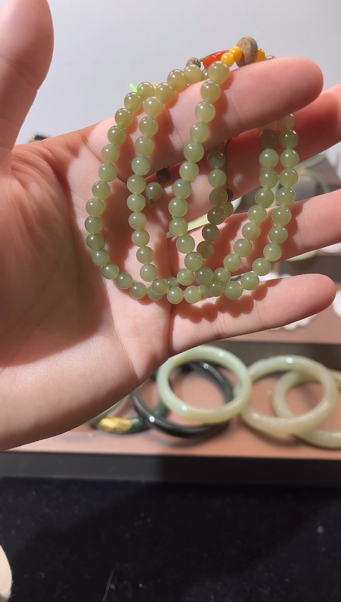 套链未镶嵌和田玉珠链卡6