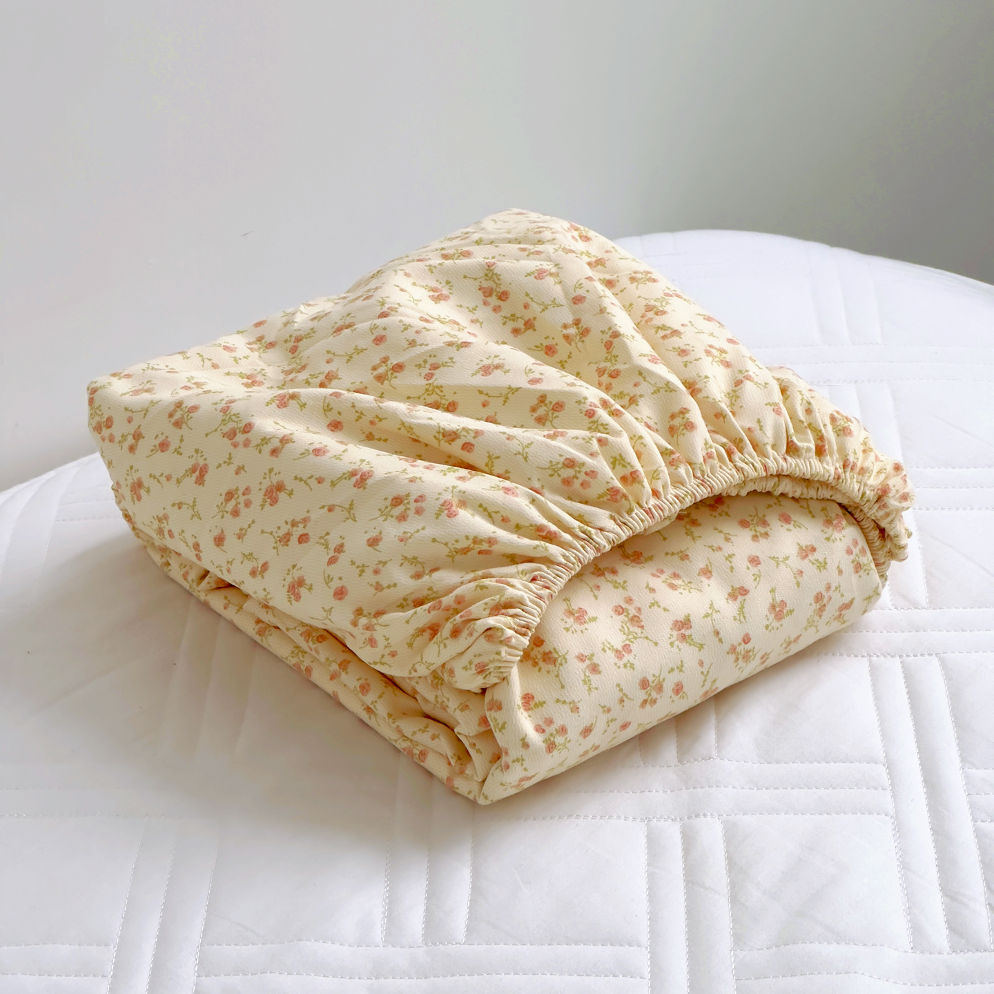 【京会社】磨毛双层纱床笠180*200cm粉色小碎花