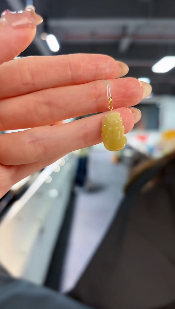 【闪购商品】翡翠颈饰18K金镶嵌缅料A货/支持复检/一件