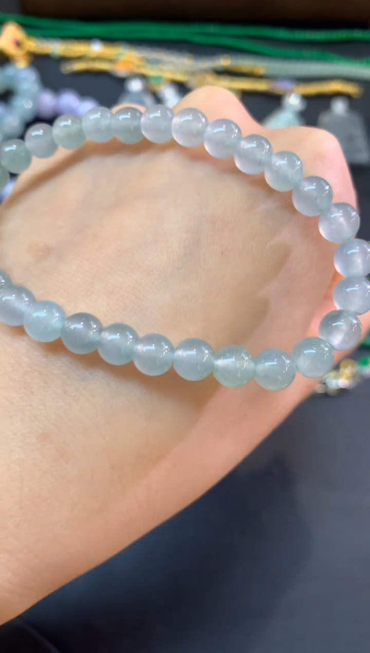 未镶嵌手串翡翠手串|2100+105