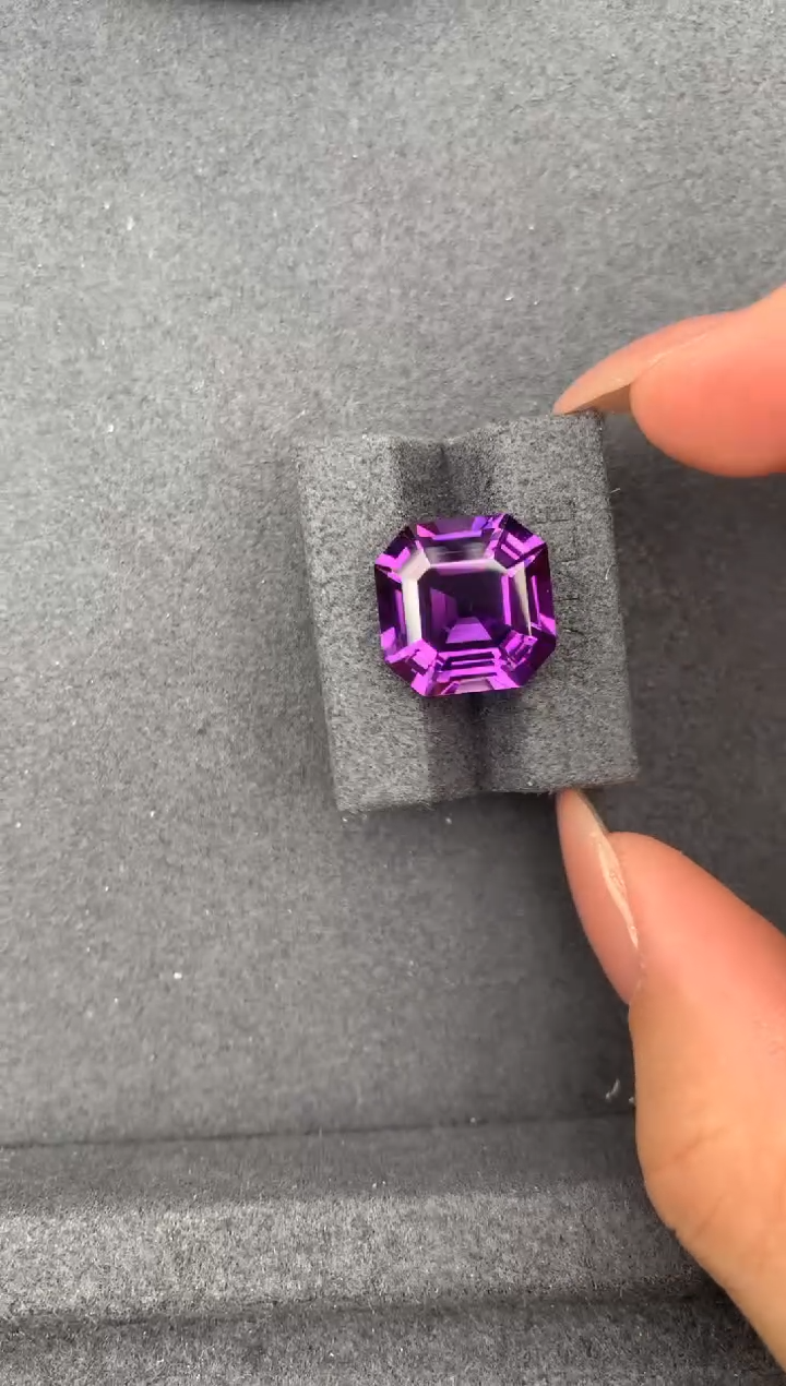 未镶嵌珠宝半成品紫晶9.4ct紫水晶 FE 定制