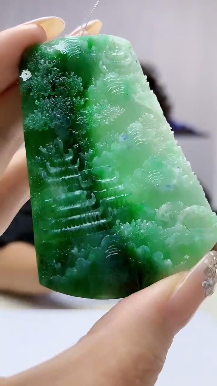 定制翡翠未镶嵌5145DD-毛货挂件178