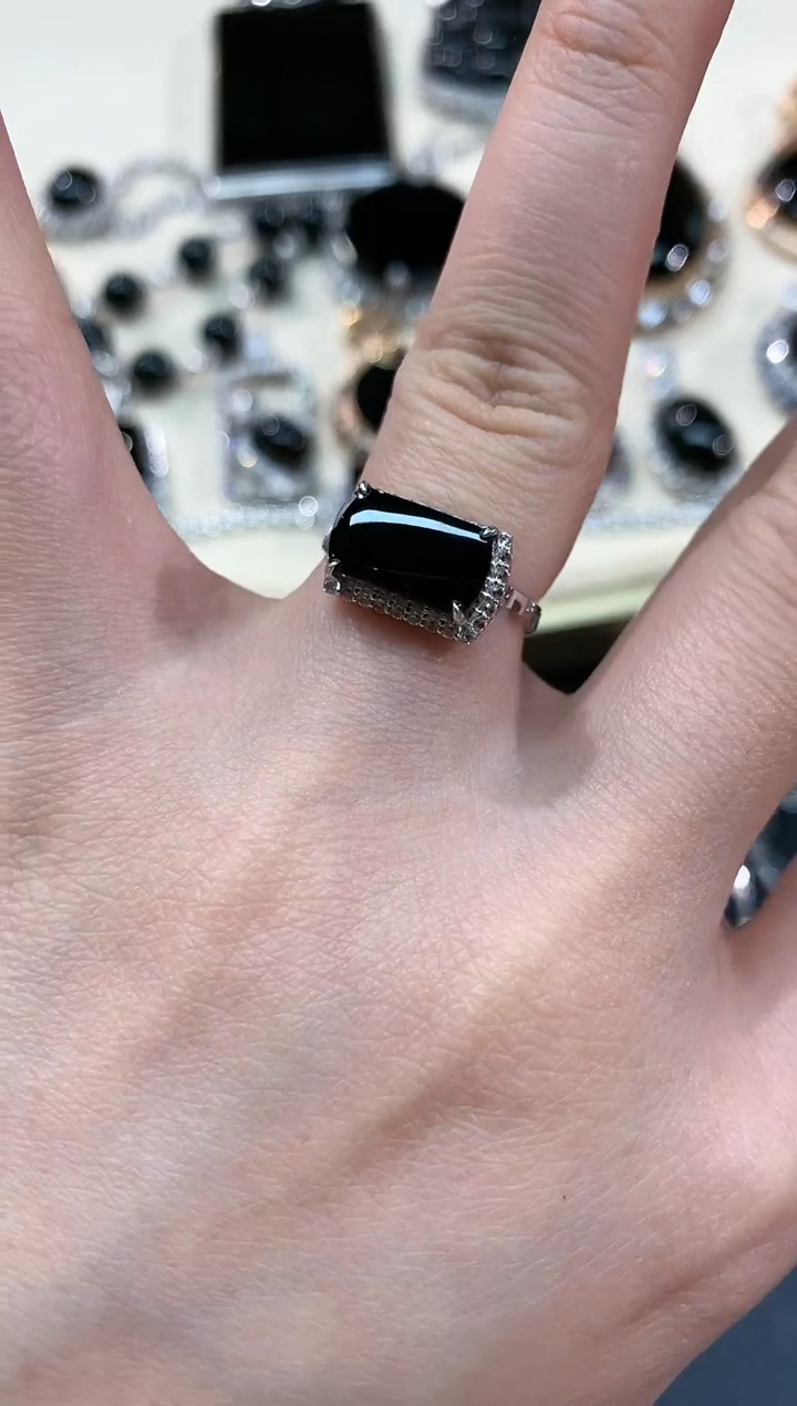 【闪购商品】翡翠戒指18K金镶嵌戒指A358|3980