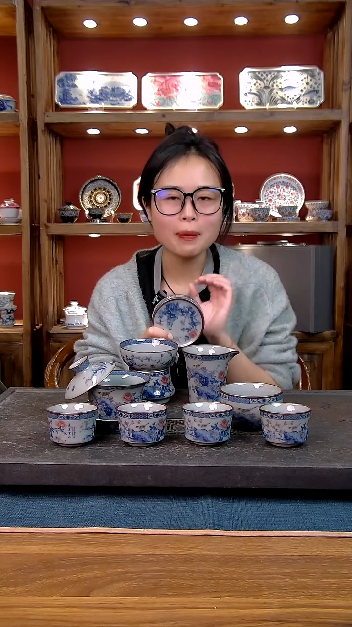 简装家用款9件套 老陶泥开片纹陶瓷茶具