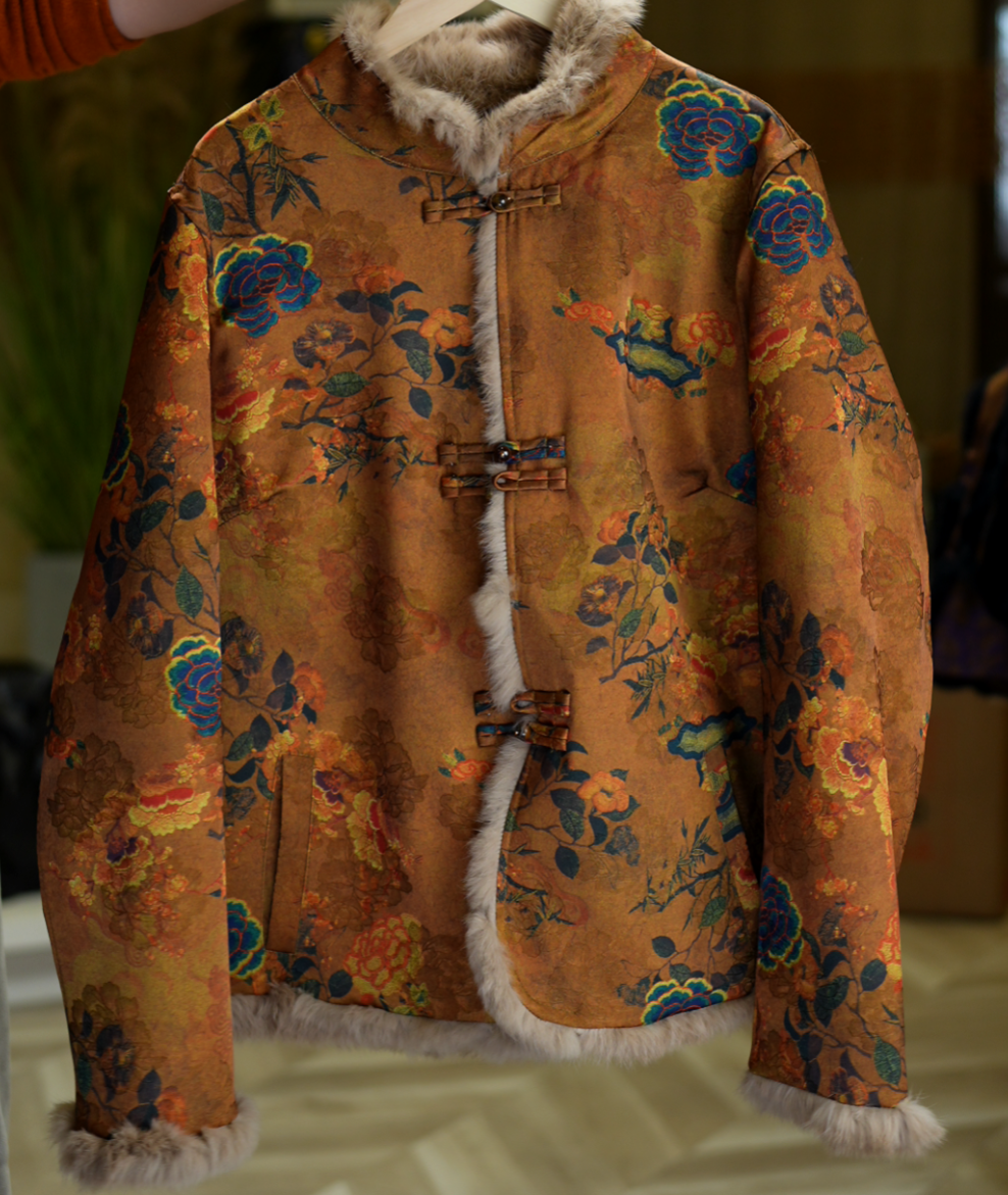 寒烟<<非遗美学>>2380国风复古提花盘扣双面可穿外套