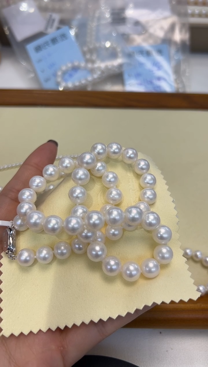 颈饰银S925镶嵌淡水珍珠8.5-9.5mm无核