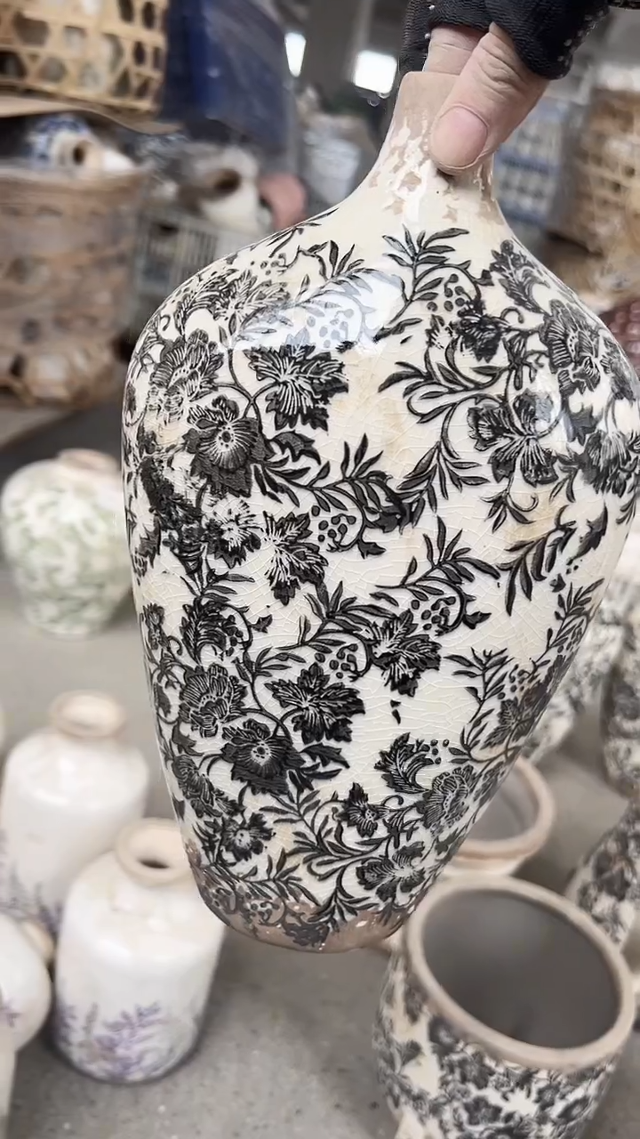 【闪购商品】陶瓷花盆高28cm内口2cm