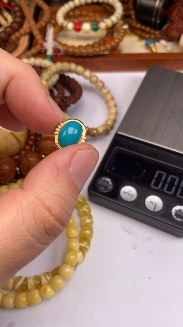 【闪购商品】绿松石耳钉合金松石耳钉