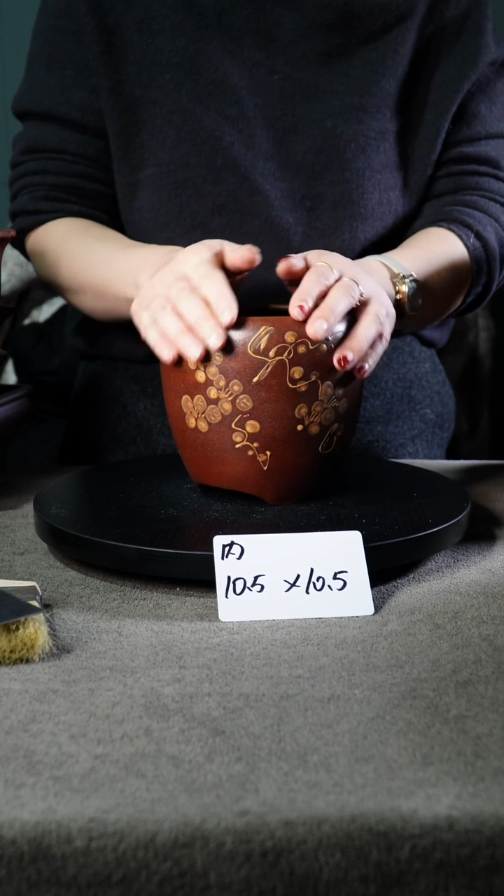 宜兴紫砂小花盆盆