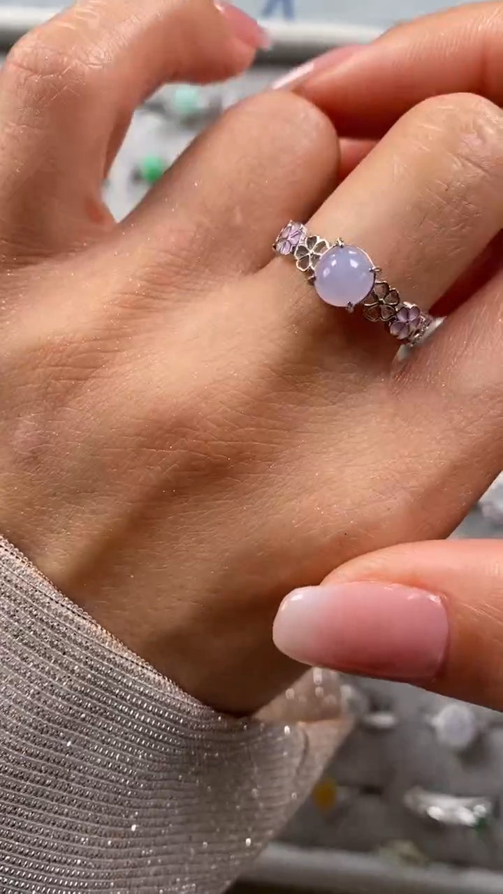 【闪购商品】翡翠戒指银S925镶嵌8317