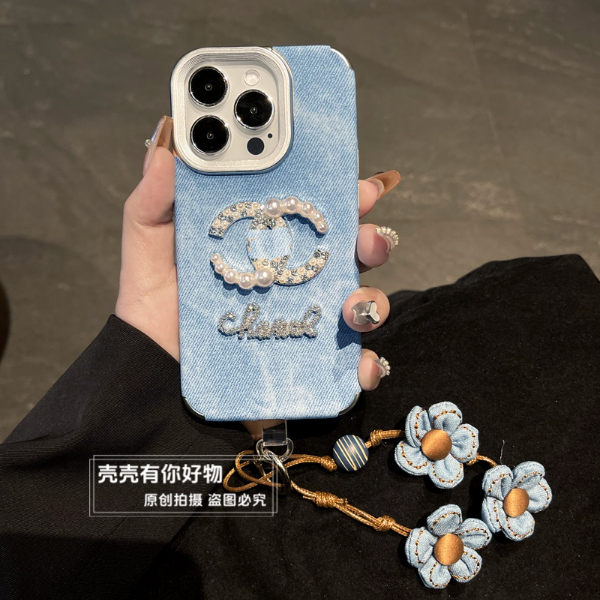 适用苹果手机壳iphone17牛仔布蓝16pro小香15防摔14pro max个性12