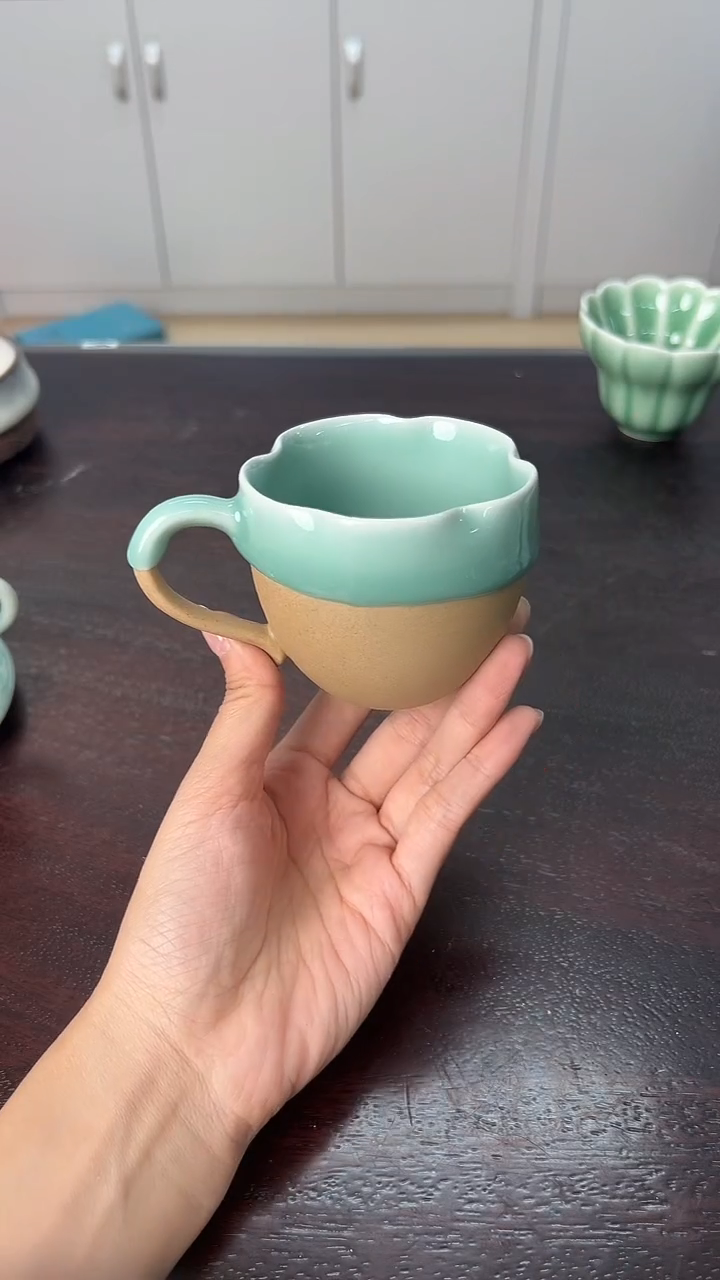 龙泉云间青瓷小米茶器