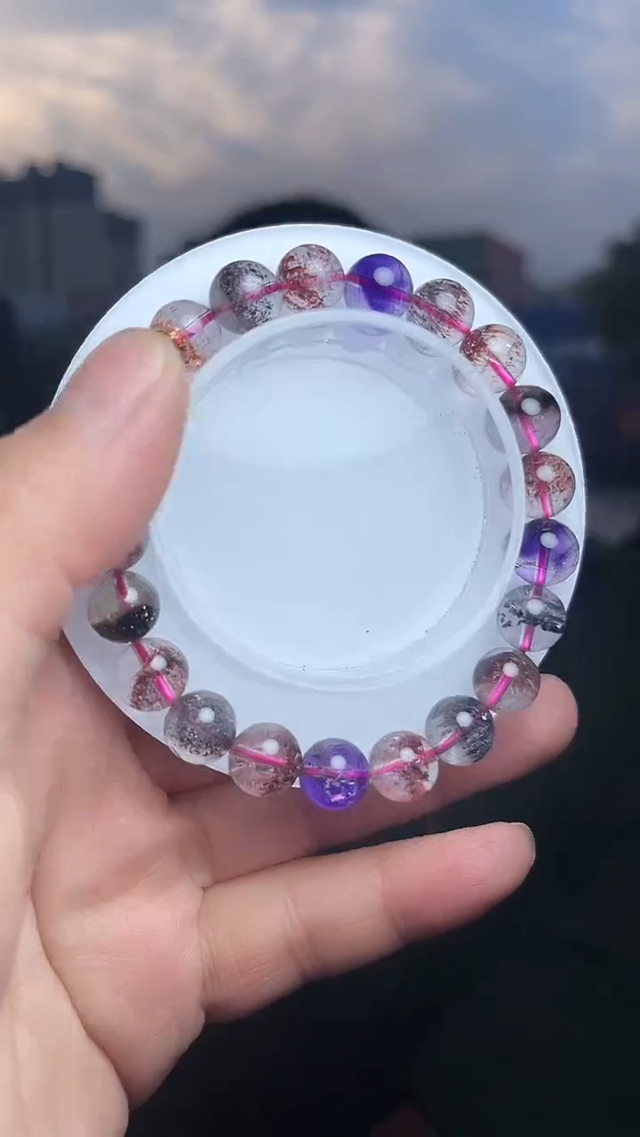 【闪购商品】水晶手链未镶嵌天然超七多样性发一9mm