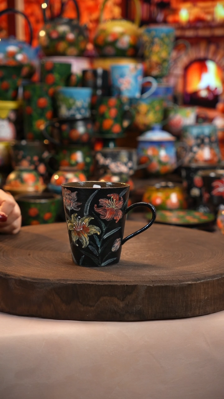 油画  釉下彩   杯子 