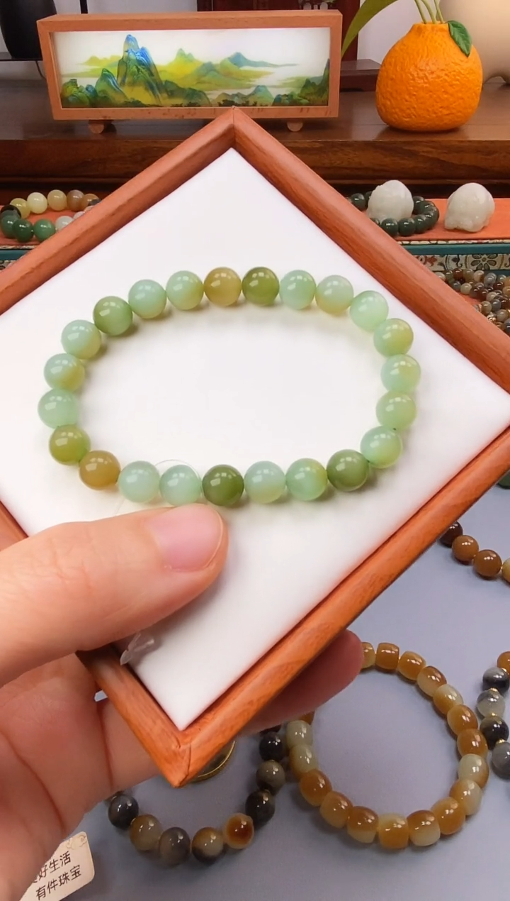未镶嵌手串和田玉新疆黑羊洞精品手串