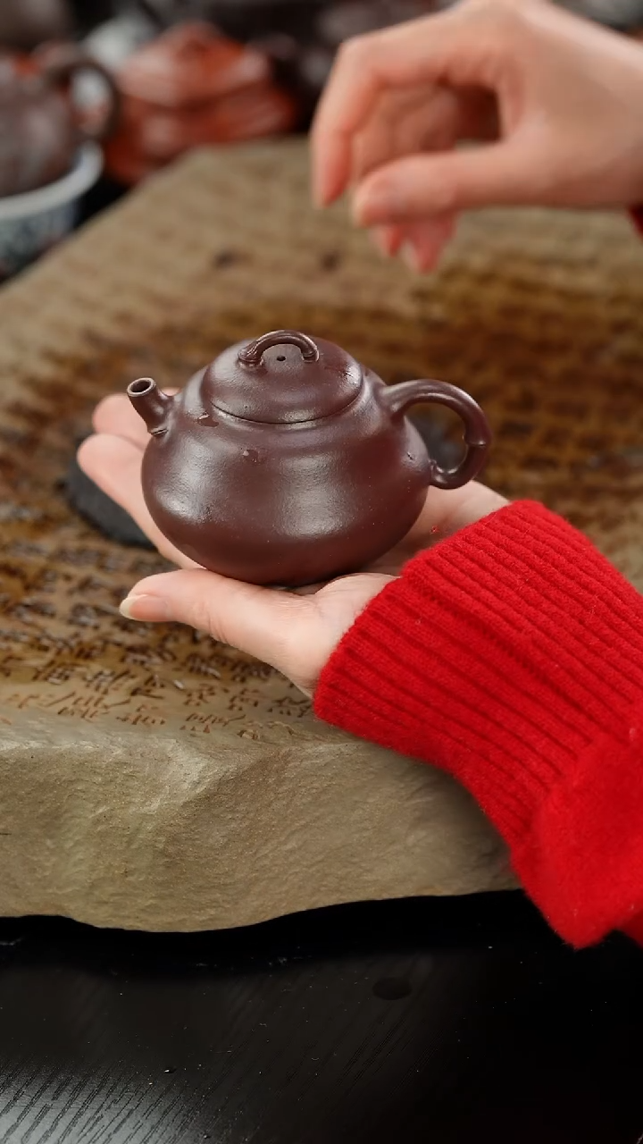 【闪购商品】紫砂茶壶hh喜门紫泥小葫芦130cc