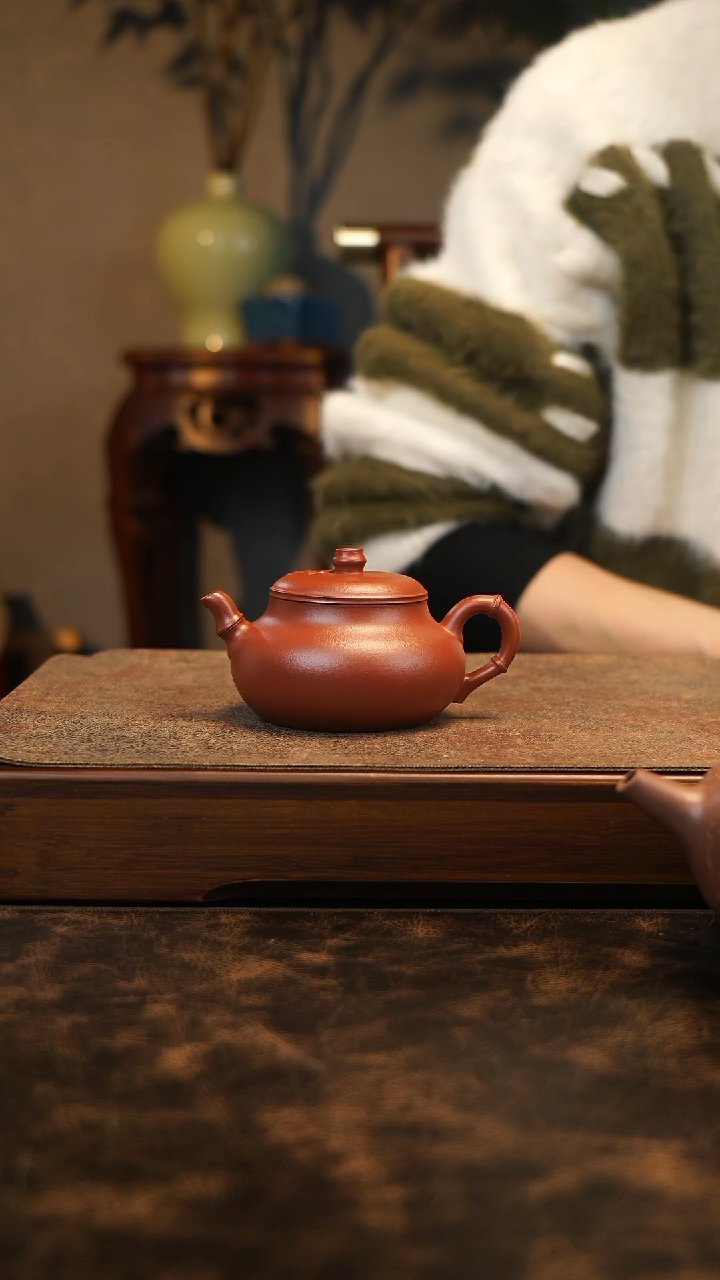 【闪购商品】紫砂壶云松堂—复刻王凤珍《箫簧》朱泥