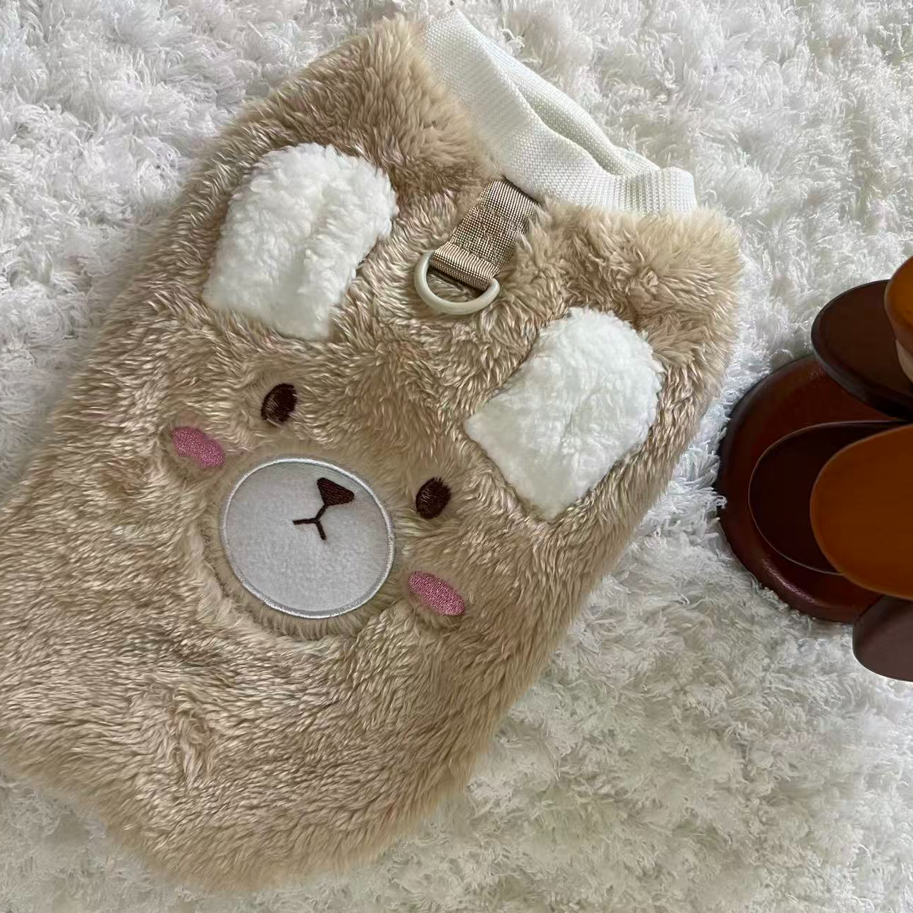 【爆款毛绒】小狗秋冬加厚毛绒卫衣可牵引泰迪比熊博美保暖舒适