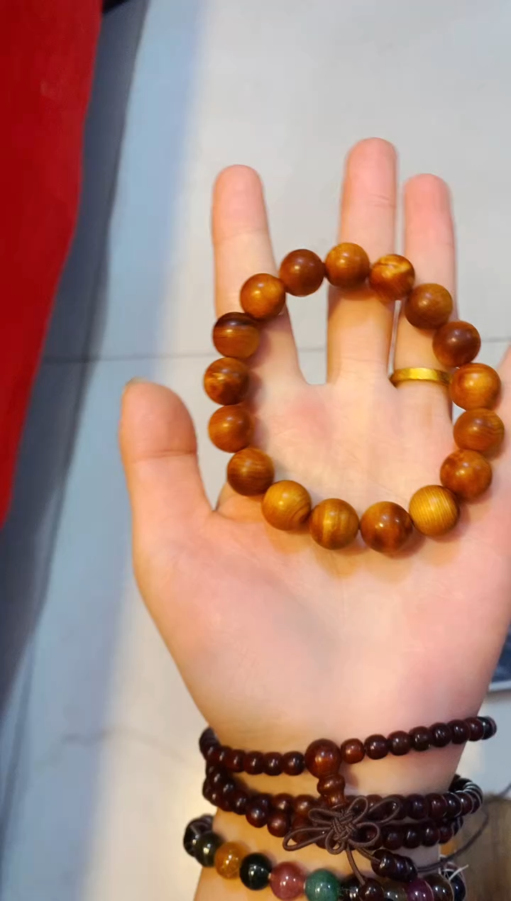 柏木（崖柏）闪圆1.2单条北太行崖柏陈化手把件手串