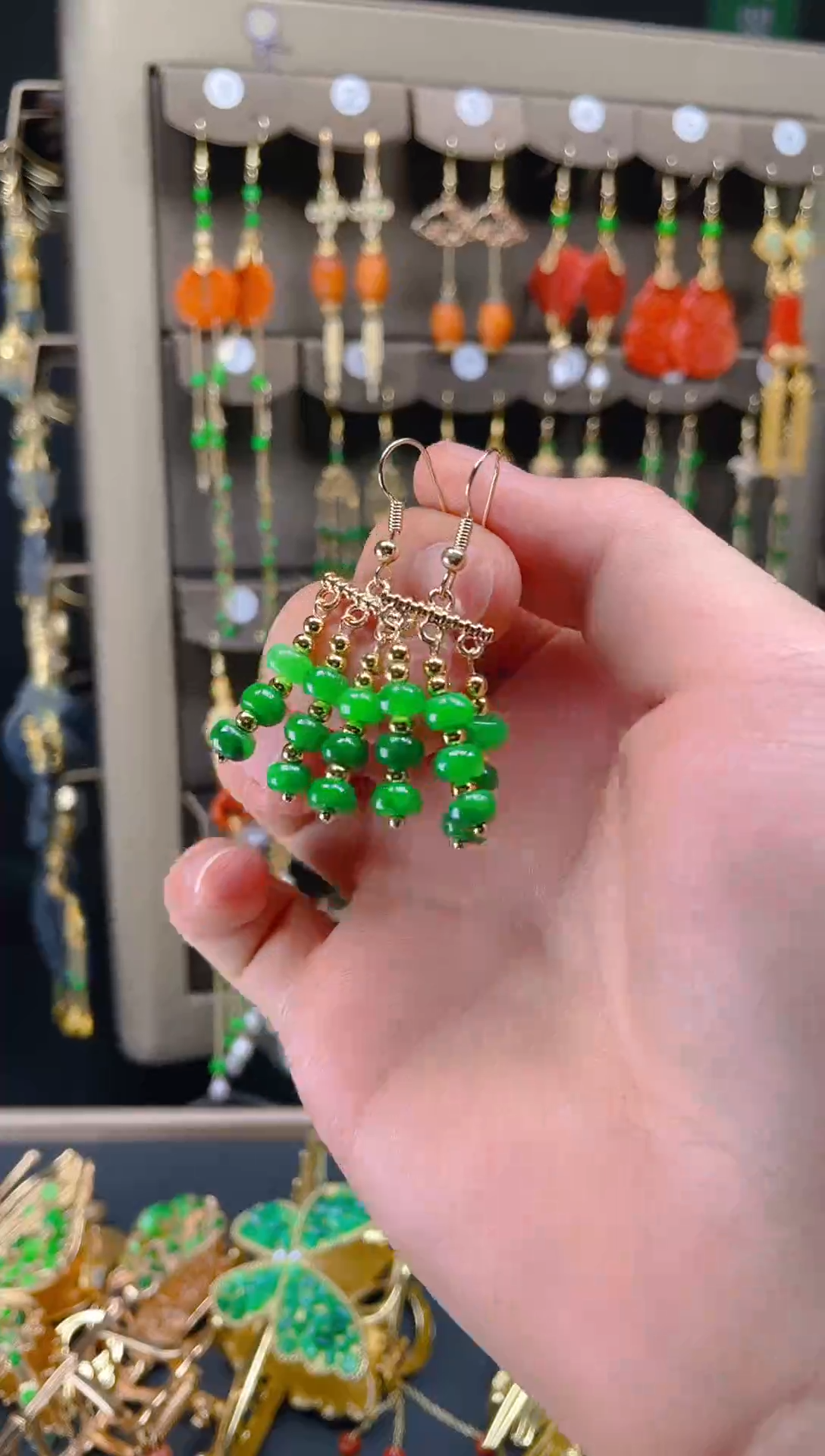 【闪购商品】翡翠耳饰合金089翡翠饰品