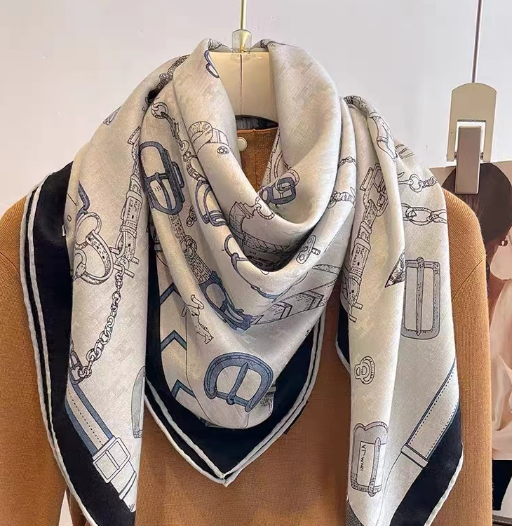 【4号链接】-SL经典款复古做旧男女同款丝巾