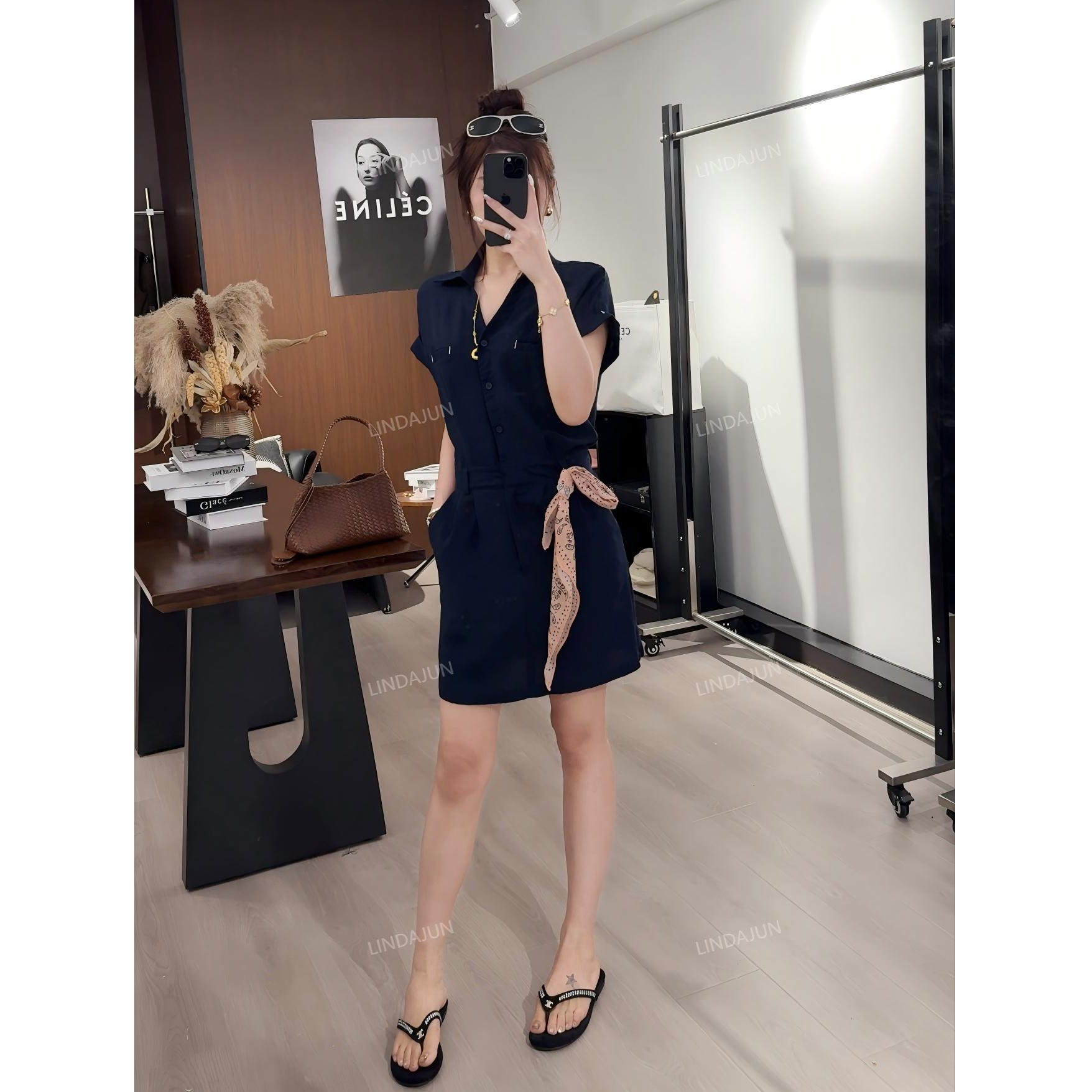 大君君 新款夏季通勤欧货修身裙子法式设计师连衣裙 Q037