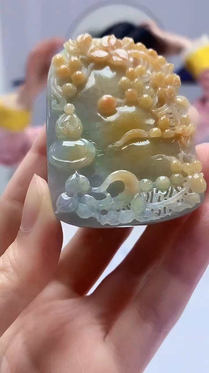 【闪购商品】定制翡翠未镶嵌4852zm-毛货赠珠链悟道140