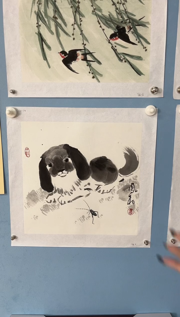 国画技**筹马凤柏老师生肖小狗