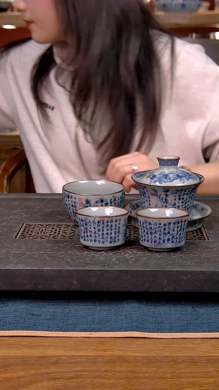 简装家用款4件套 老陶泥开片纹陶瓷茶具