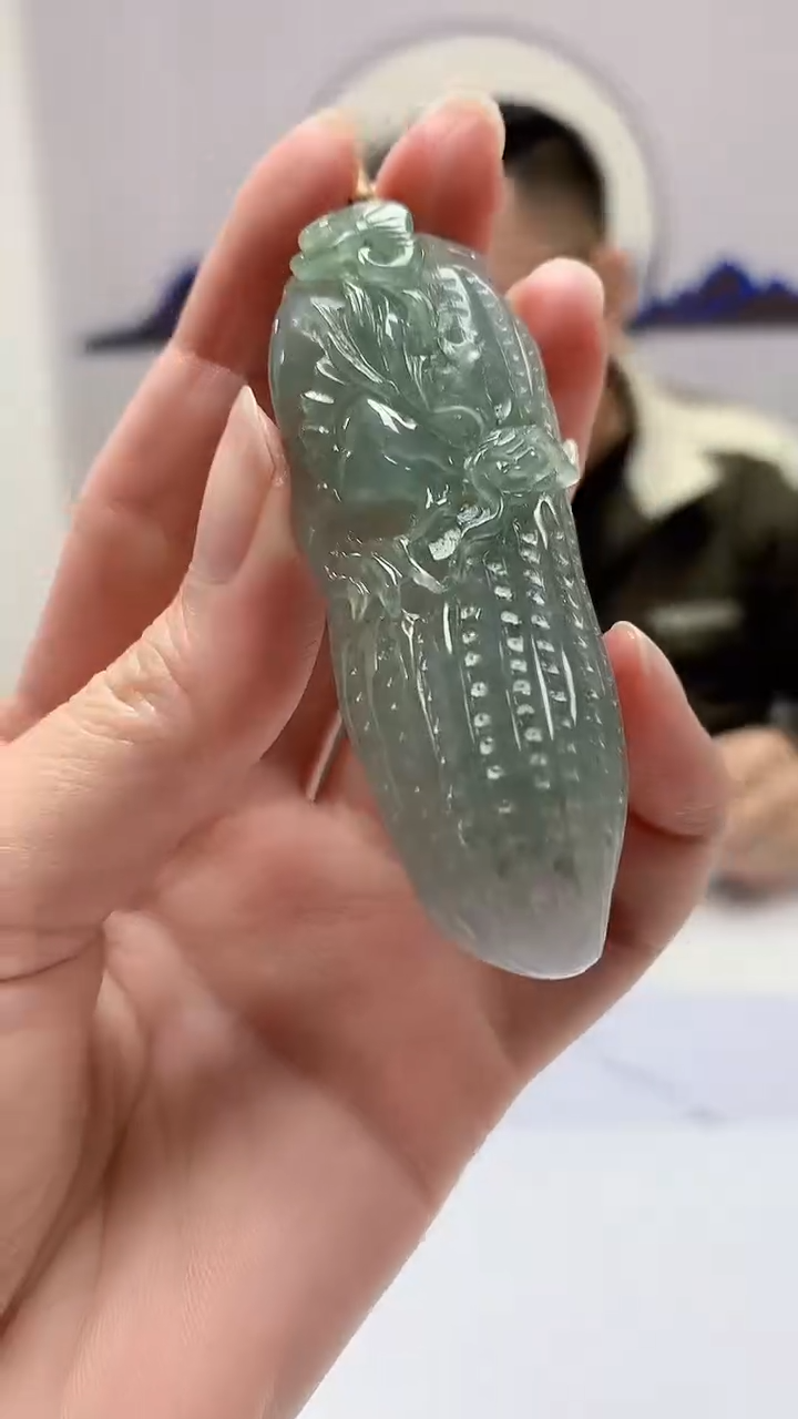 【闪购商品】定制翡翠未镶嵌5152zm-毛货挂件龙36