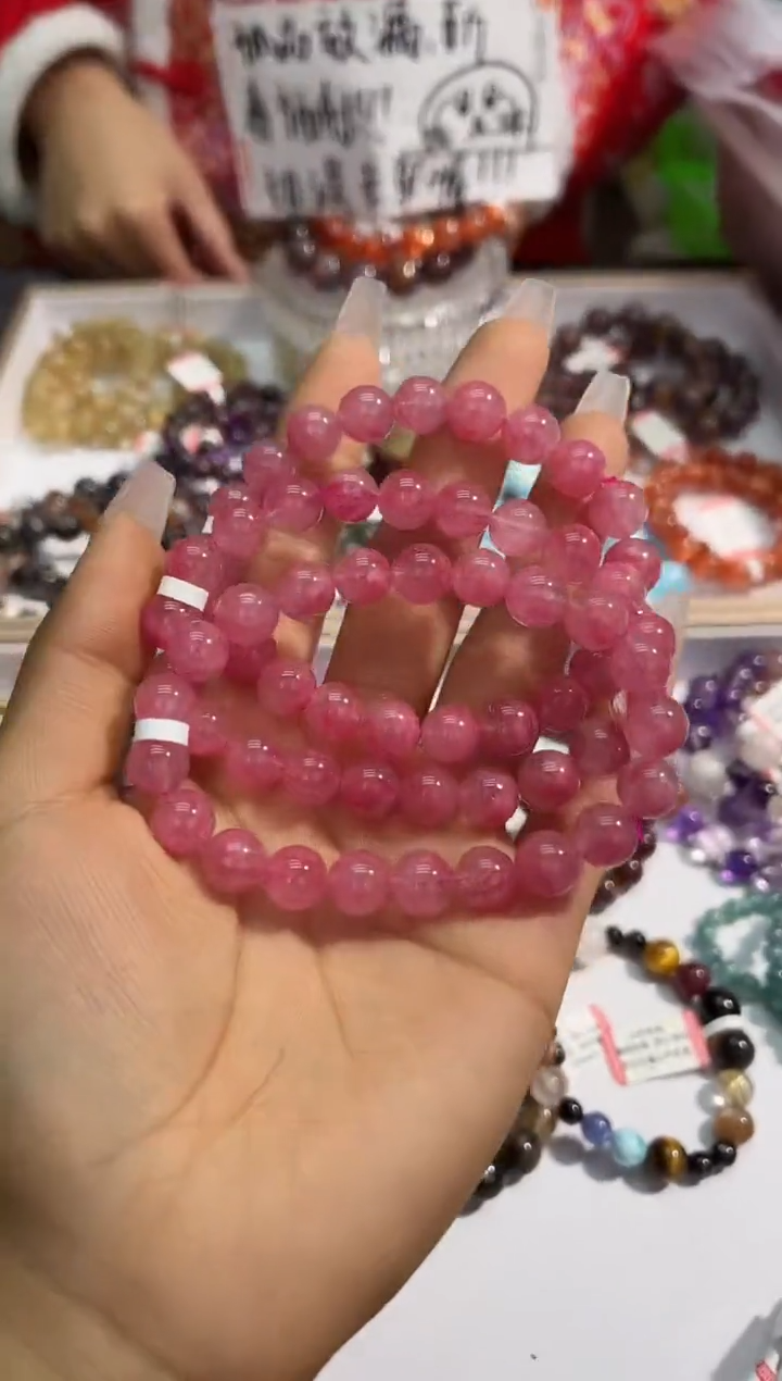 【闪购商品】蔷薇辉石手绳未镶嵌98多样性发其一/