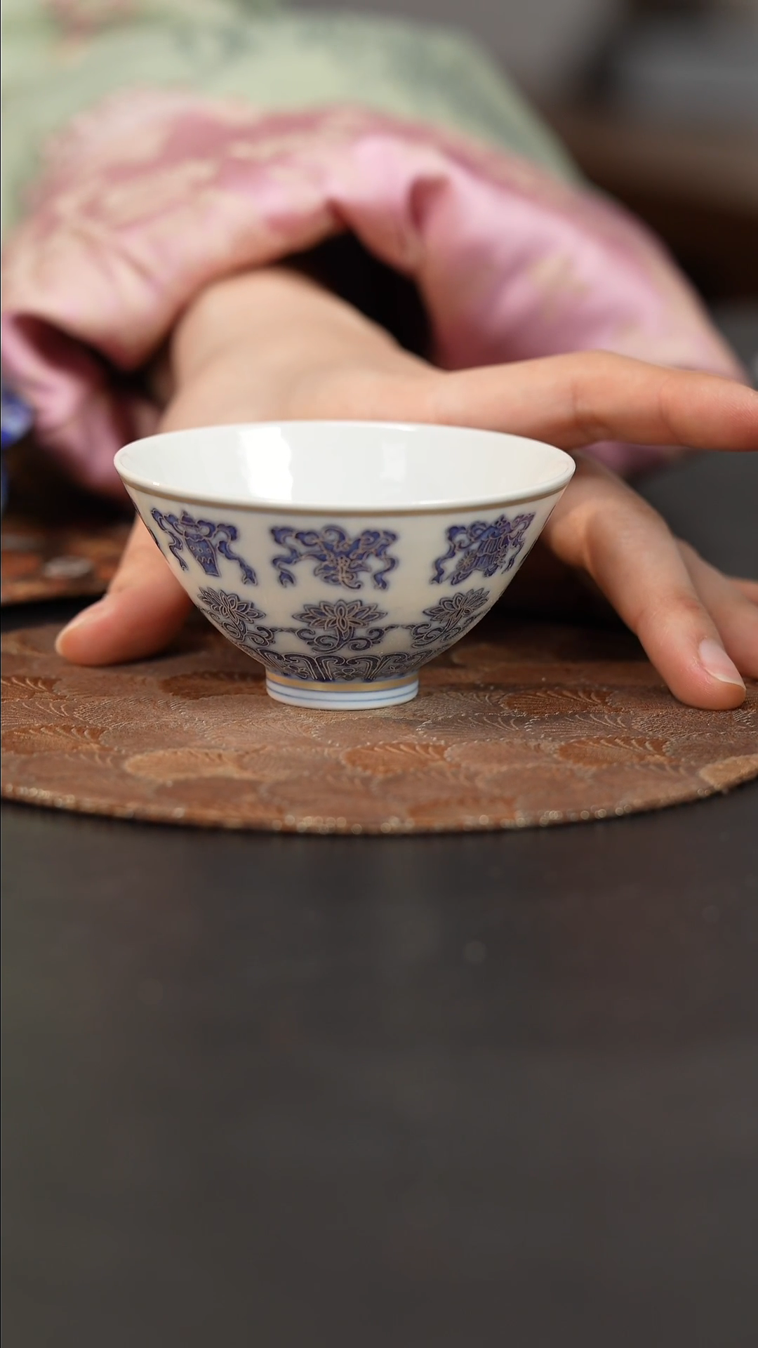 【闪购商品】杯四景堂青花描银