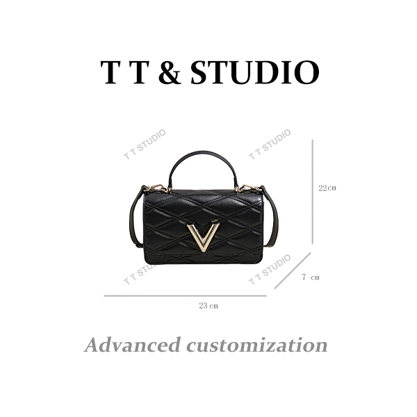 【TT Studio】SK-92881-黑色 RAIN.CUN时尚简约腋下斜跨轻奢女包