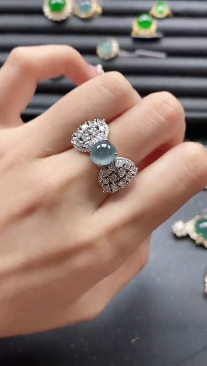 【闪购商品】翡翠戒指银S925镶嵌51151
