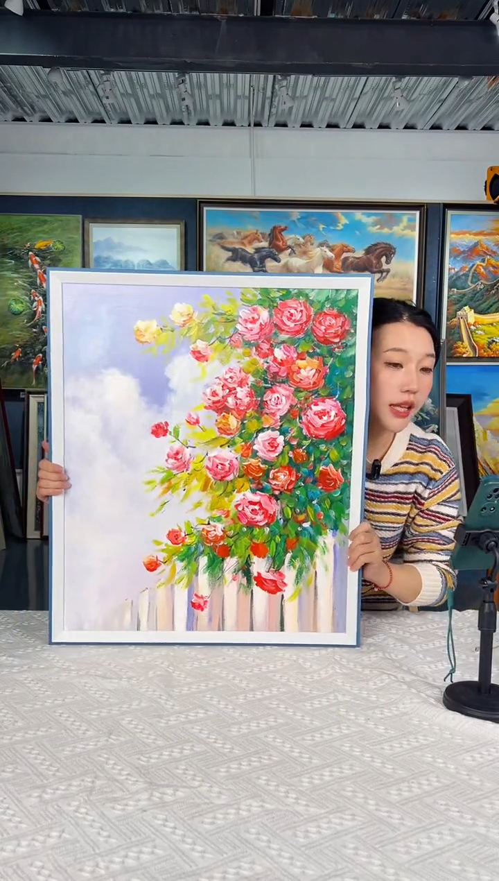 【闪购商品】油画18号 50*60 玫瑰-手绘油画