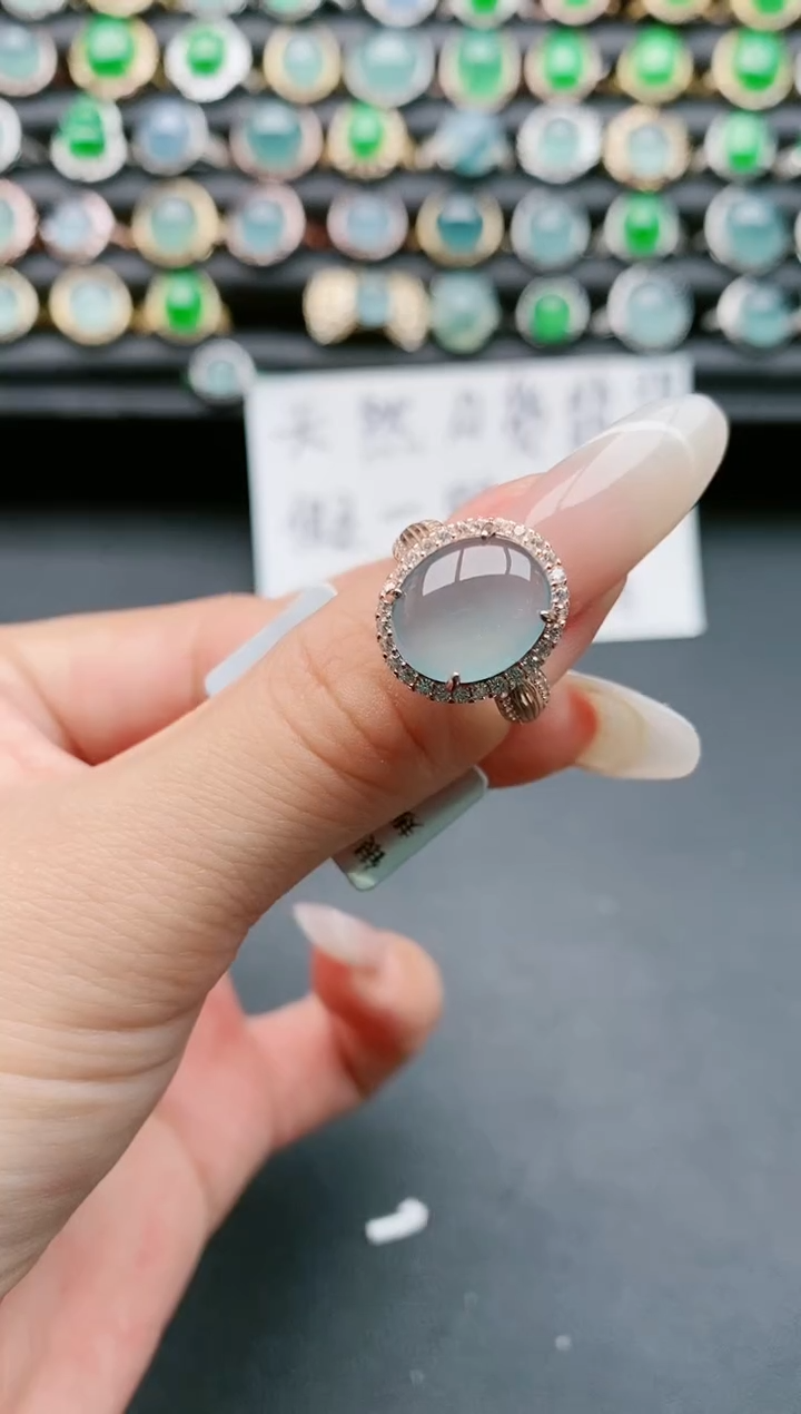 【闪购商品】翡翠戒指银S925镶嵌1111