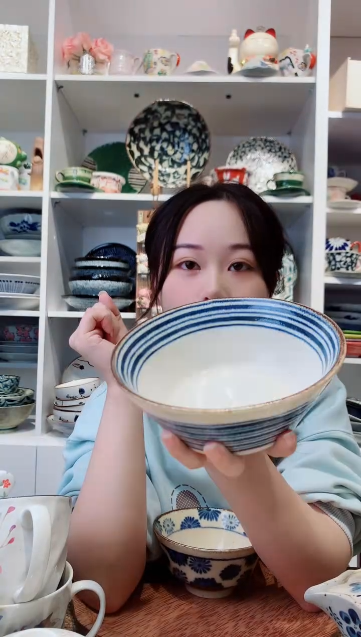 陶瓷【微瑕】粗陶秋收平底汤碗17cm